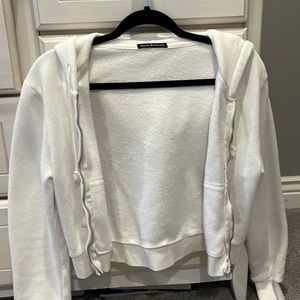 Brandy Melville White Crystal Hoodie